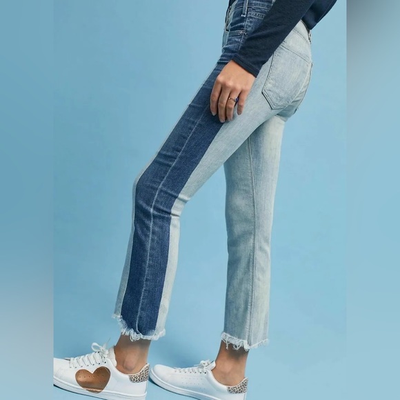 McGuire denim valletta two tone raw hem ankle jeans - Picture 1 of 15